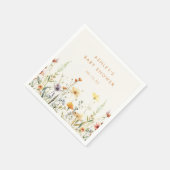 Serviette En Papier Serviettes de Baby shower Fleur sauvage rustique (Coin)