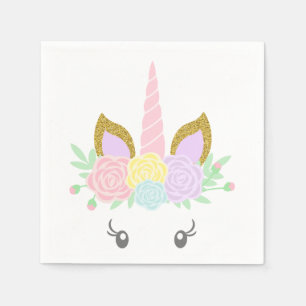 Serviette En Papier Serviettes de baby shower Licorne Mignonne