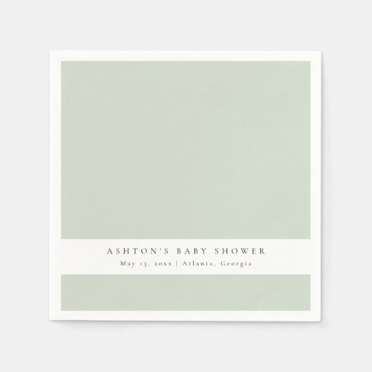 Serviette En Papier Serviettes de Baby shower neutres pour hommes (Devant)