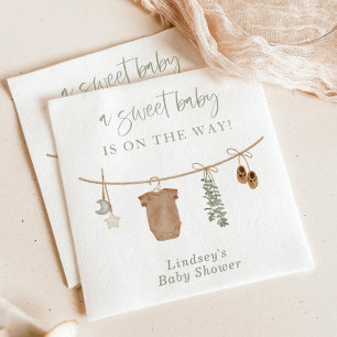 Serviette En Papier Serviettes de Baby shower neutres pour les femmes,