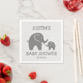 Serviette En Papier Serviettes de baby shower personnalisées avec élép (En situation)