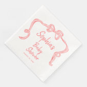 Serviette En Papier Serviettes de Baby shower pour fille à mâchoires d (Coin)