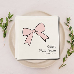 Serviette En Papier Serviettes de Baby shower pour fille rose personna