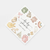 Serviette En Papier Serviettes de Baby shower pour filles (Coin)