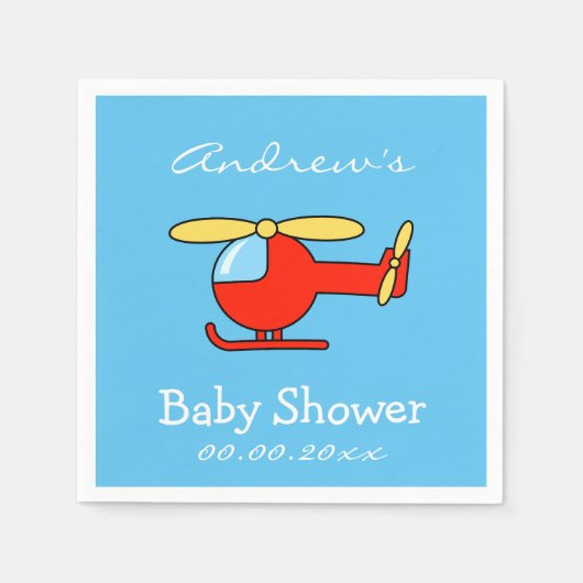 Serviette En Papier Serviettes de baby shower pour hélicoptère jouet p (Devant)