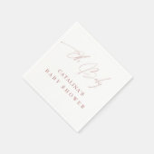 Serviette En Papier Serviettes de Baby shower rose doux (Coin)