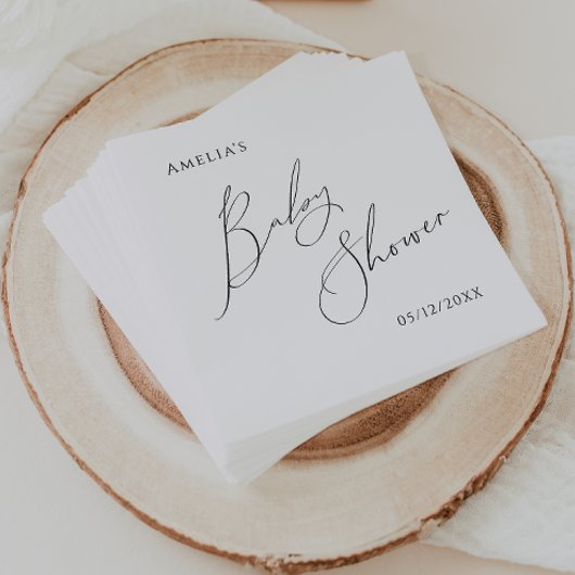 Serviette En Papier Serviettes de Baby showers neutres pour hommes bla