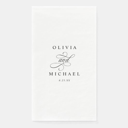 Serviette En Papier Serviettes de bain Mariage personnalisées pour la (Devant)