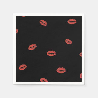 Serviette En Papier Serviettes de bain rouge lèvres