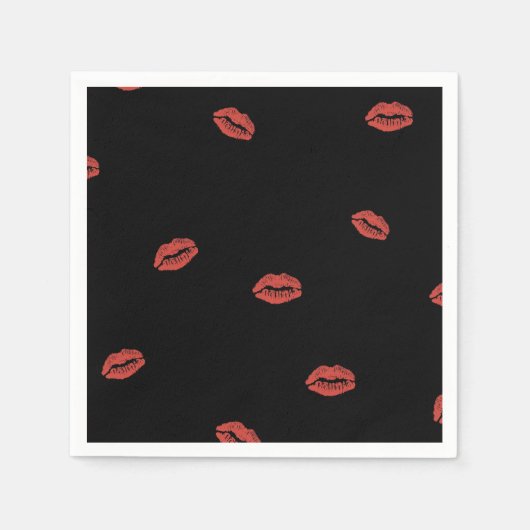 Serviette En Papier Serviettes de bain rouge lèvres (Devant)