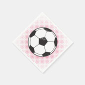 Serviette En Papier Serviettes de bal de football - Rose (Coin)