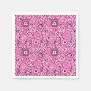 Serviette En Papier Serviettes de bandanna de rose de baby shower de