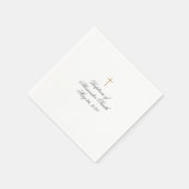Serviette En Papier Serviettes de baptême croix dorée simple élégante (Coin)