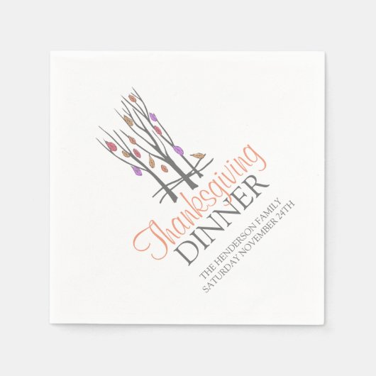 Serviette En Papier serviettes de bon thanksgiving (Devant)