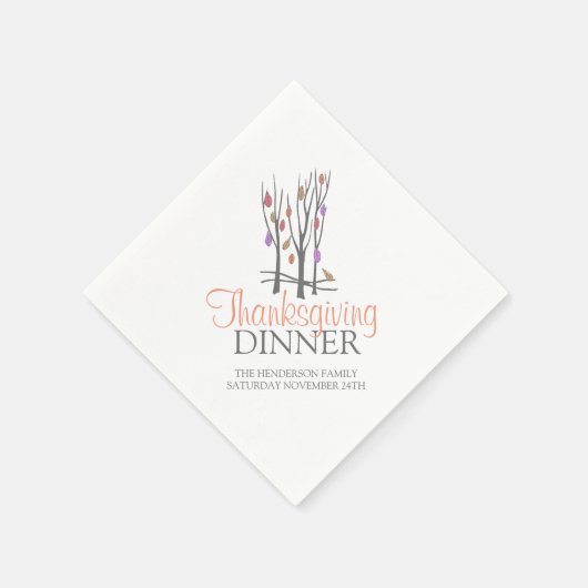Serviette En Papier serviettes de bon thanksgiving (Coin)