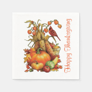 Serviette En Papier Serviettes de bon thanksgiving de récolte