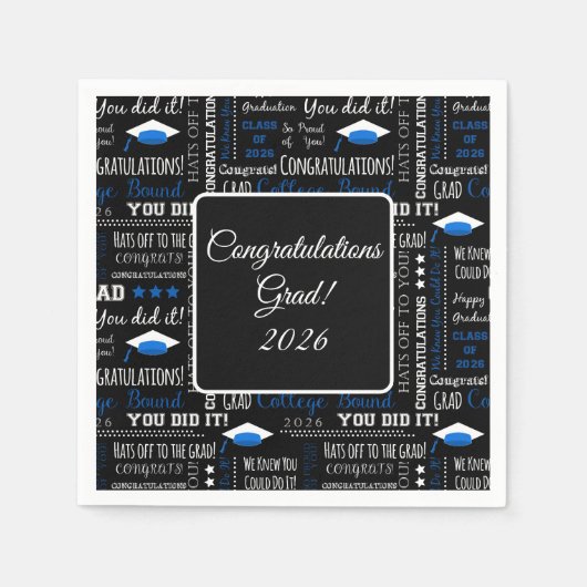 Serviette En Papier Serviettes de bouchon de graduation (Devant)