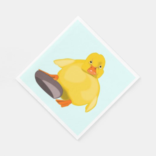 Serviette En Papier Serviettes de canard jaune (Coin)