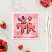 Serviette En Papier Serviettes de caniche rose (En situation)