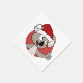Serviette En Papier serviettes de caricature koala de Noël (Coin)