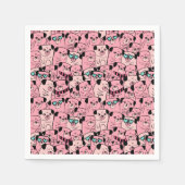 Serviette En Papier Serviettes de Carlins mignons (Devant)