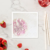 Serviette En Papier Serviettes de carnation et de dentelle (En situation)