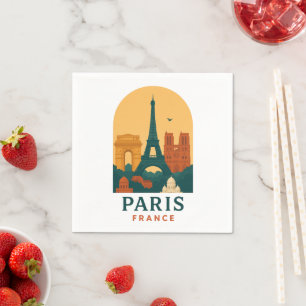 Serviette En Papier Serviettes de Cathédrale Française - Design Vintag