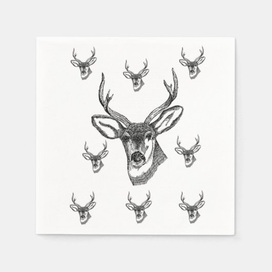 Serviette En Papier Serviettes de cerfs (Devant)