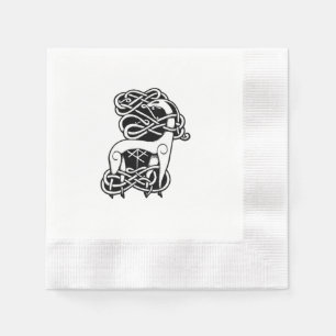 Serviette En Papier Serviettes de cerfs nordiques/celtiques