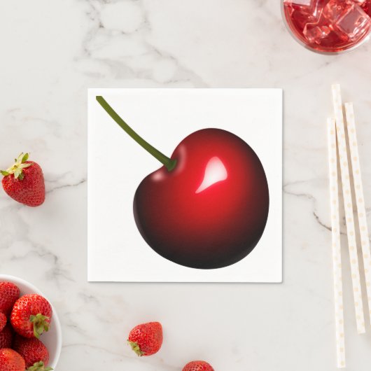 Serviette En Papier Serviettes de cerise sucrée (En situation)