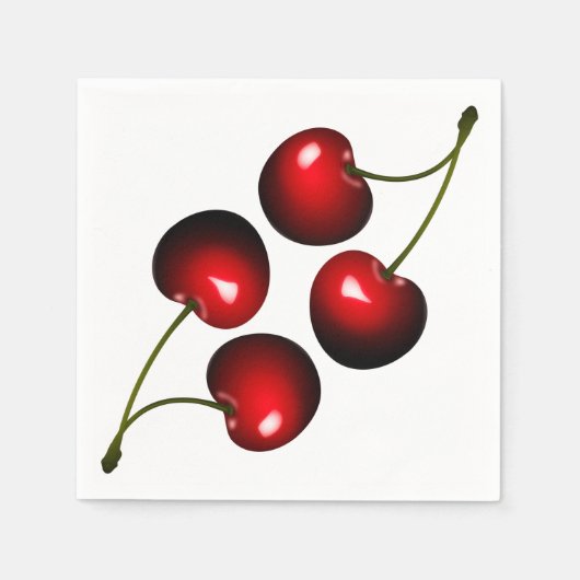 Serviette En Papier Serviettes de cerises douces (Devant)