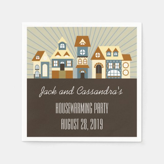 Serviette En Papier Serviettes de chauffage maison neuves personnalisé (Devant)