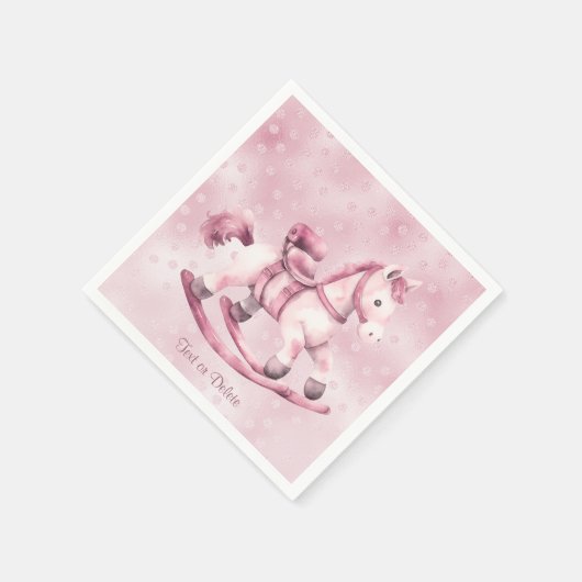 Serviette En Papier Serviettes de Cheval Roses (Coin)