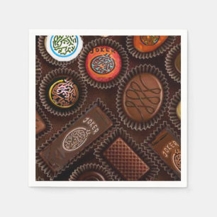 Serviette En Papier Serviettes de chocolat d'heure-milliampère Jongg