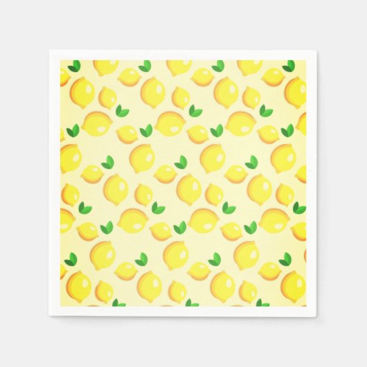 Serviette En Papier Serviettes de citron jaune (Devant)