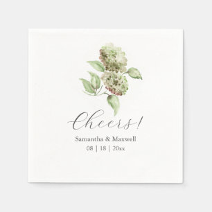 Serviette En Papier Serviettes de cocktail à l'hortensia vert