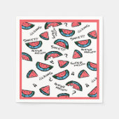 Serviette En Papier Serviettes de cocktail à motif pastèque (Devant)