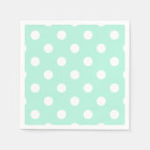 Serviette En Papier Serviettes de cocktail à pois blanc vert Mint (Devant)