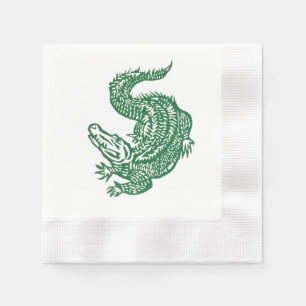 Serviette En Papier serviettes de cocktail alligator