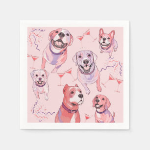 Serviette En Papier Serviettes de cocktail Art Pop Pastel Mignon pour