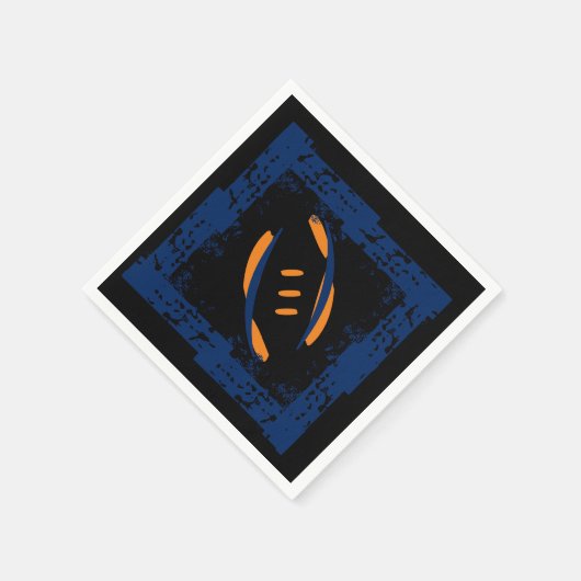 Serviette En Papier Serviettes de cocktail bleu/orange/noir (Coin)