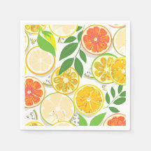 Serviettes de cocktail - Boho Citrus Slices