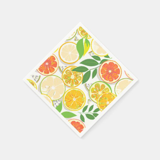 Serviette En Papier Serviettes de cocktail - Boho Citrus Slices (Coin)