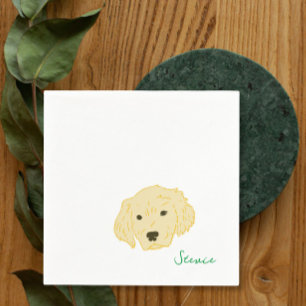 Serviette En Papier Serviettes de cocktail Chien Retriever doré