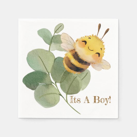 Serviette En Papier Serviettes de Cocktail d'Abeille (Devant)