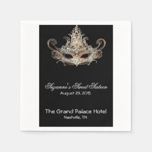 Serviette En Papier Serviettes de cocktail de boule de mascarade