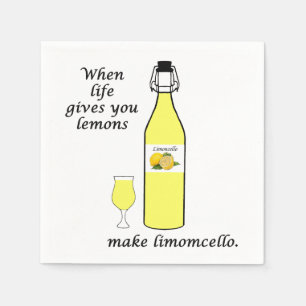 Serviette En Papier Serviettes de cocktail de citrons à Limoncello