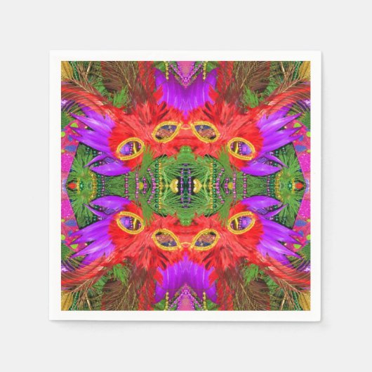 Serviette En Papier serviettes de cocktail de mardi gras (Devant)