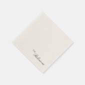 Serviette En Papier Serviettes de cocktail de mariage à script minimal (Coin)