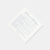 Serviette En Papier Serviettes De Cocktail De Mariage Bleu Poussiéreux (Coin)